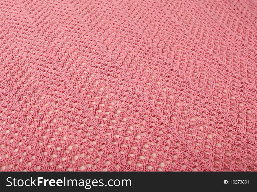 Pink linen fabric as background