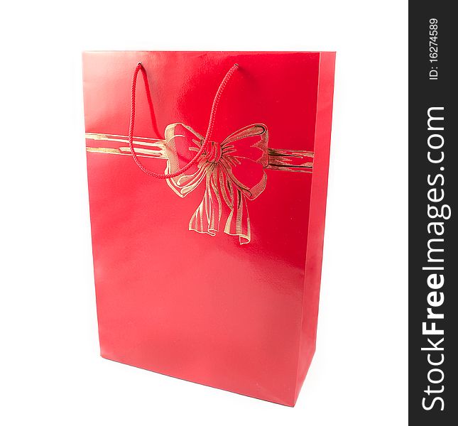 Gift bag with a white background