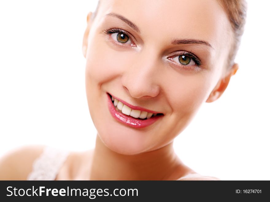 Happy and beautiful woman with smile