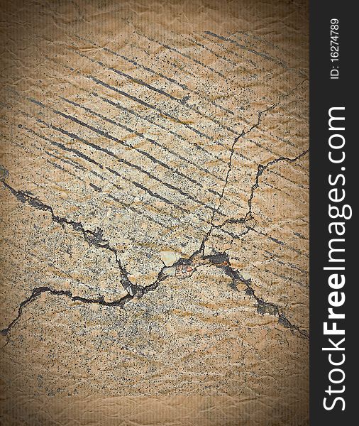 Cracked Cement Grunge Background