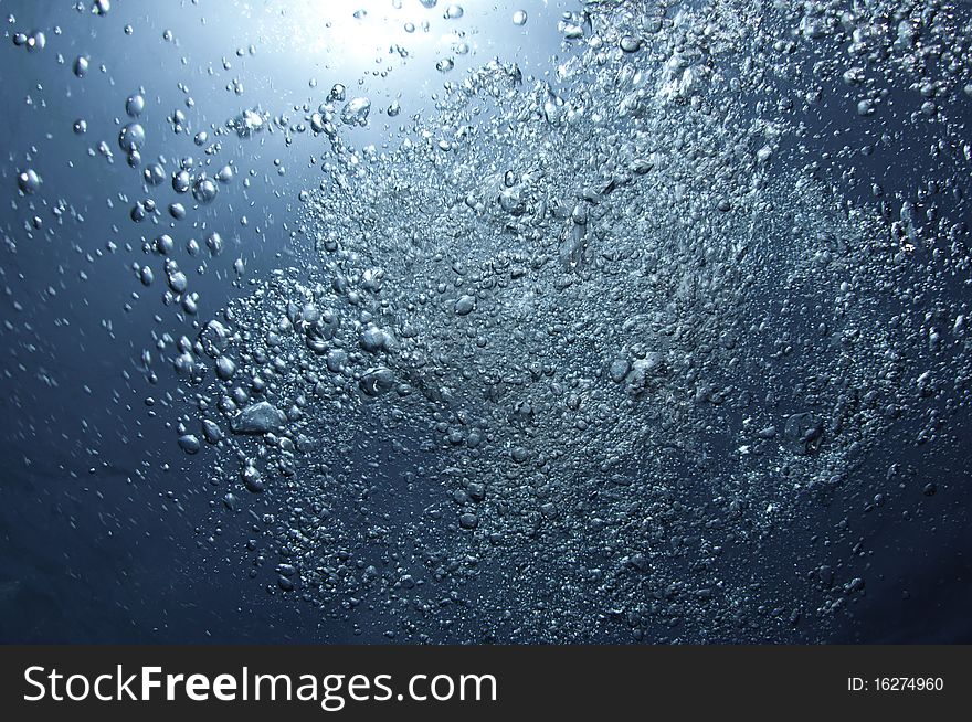 Water texture with bubbles