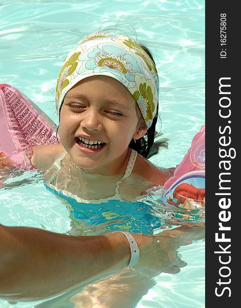 Child in pool