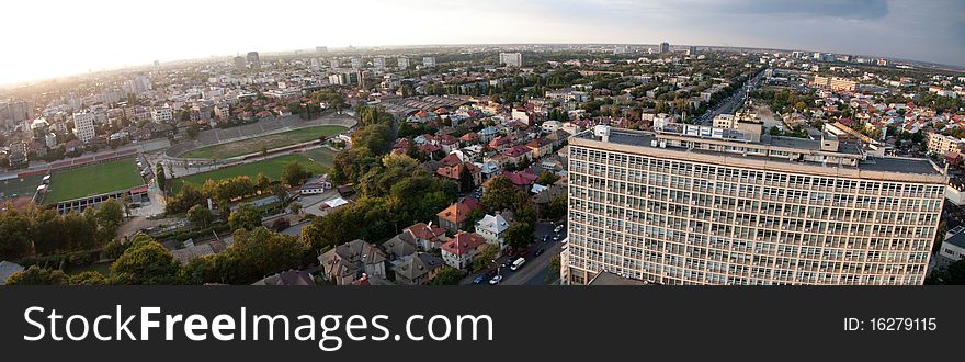 Bucharest Panoramic Aerial View