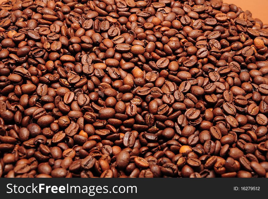 Roasted coffee beans from Brazil. Roasted coffee beans from Brazil