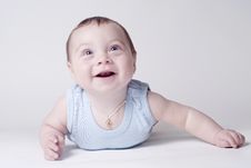 Happy Baby  On A White Background Stock Photos