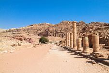 Street Of Facades In The Old City Of Petra, Jordan Stock Photo Street Of Facades In The Old City Of Petra, Jordan Stock Photo