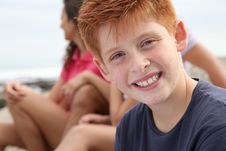 Happy Young Boy Stock Images
