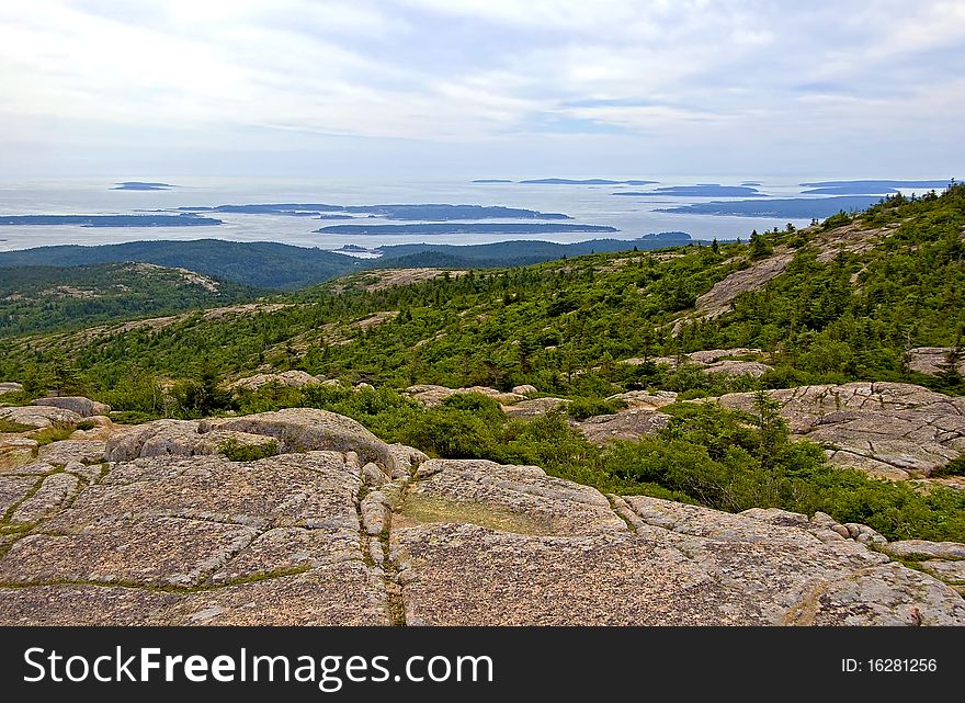 Cadillac Mountain View Acadia National Park, Maine. Cadillac Mountain View Acadia National Park, Maine