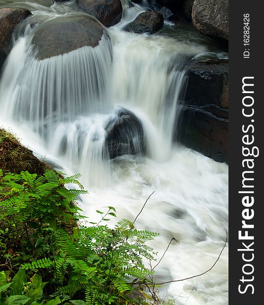 Motion of waterfall power of nature