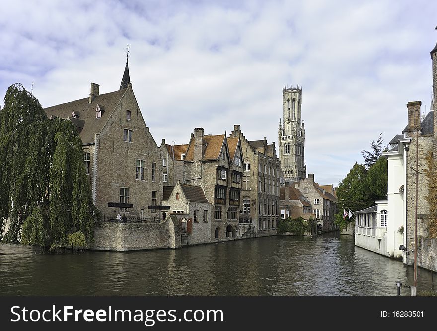 The ancient town of Bruges in the Flemish part of Belgium. The ancient town of Bruges in the Flemish part of Belgium