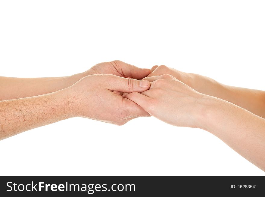 Male and female hands (palms) in different gestures
