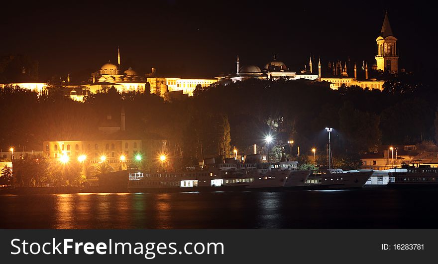 Topkapi Palace at night, Istanbul