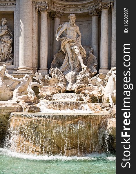 The famous Fontana di Trevi in rome