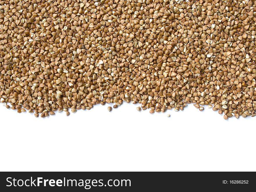 Scattering Of A Buckwheat Isolated Over White