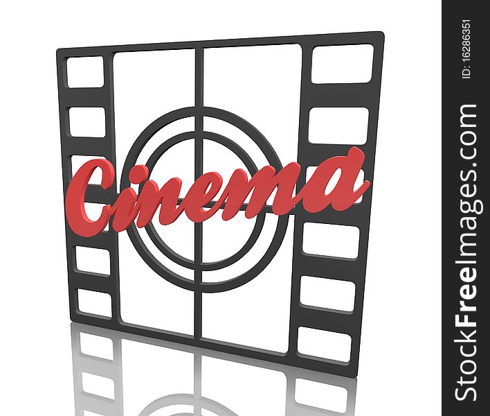 Cinema frame isolated on white background