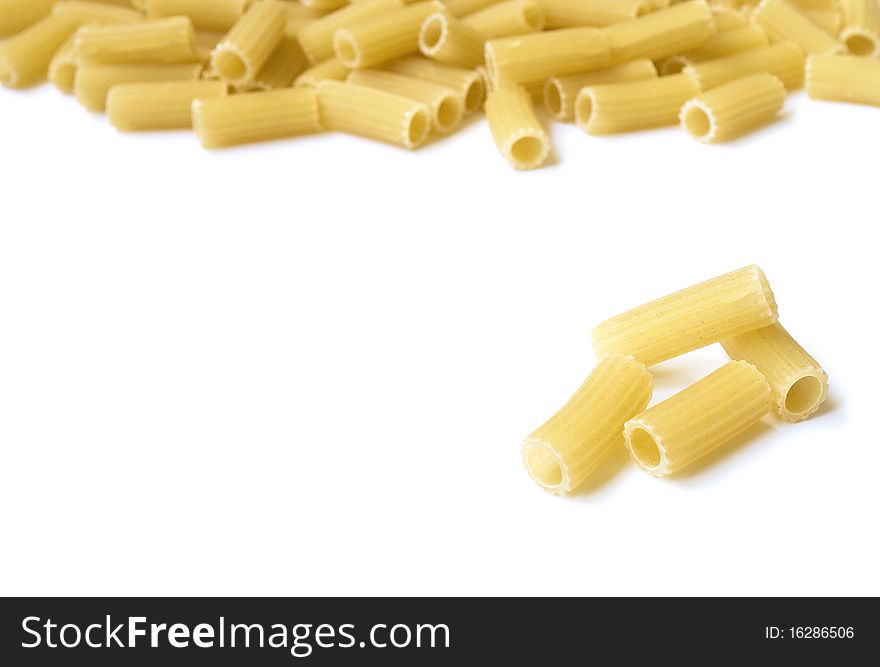 Italian pasta isolated over white background