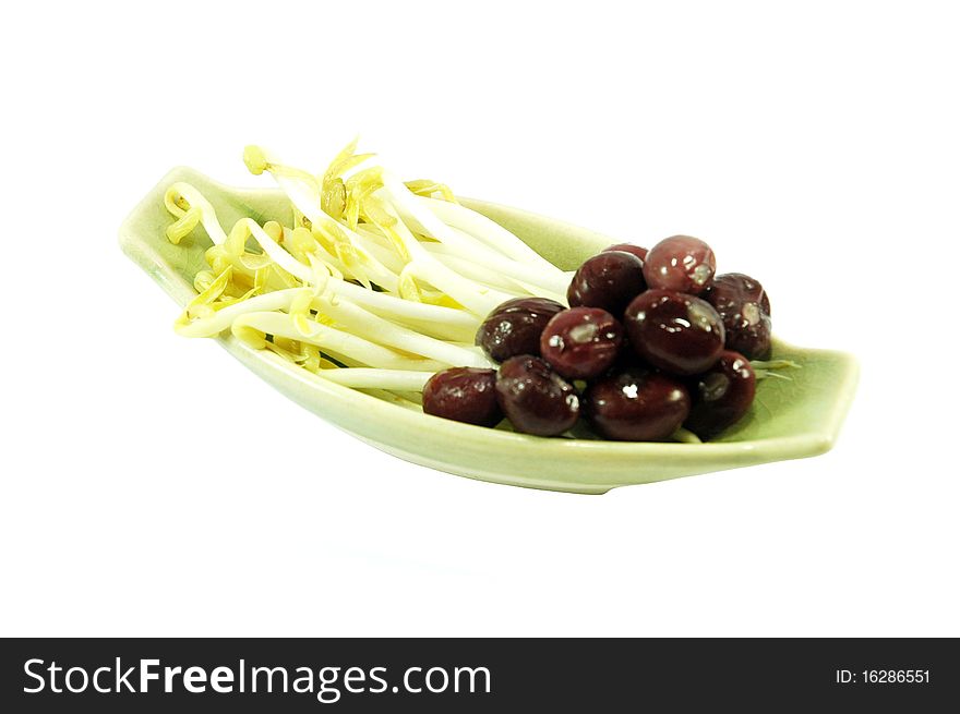 Bean Sprouts And Thai Bambara Groundnut