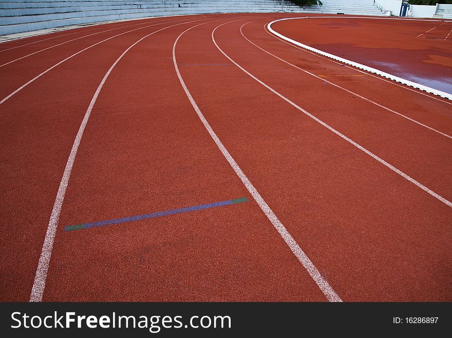 The race track over the soccer field