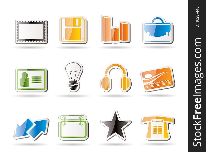 Office and business icons -  icon set