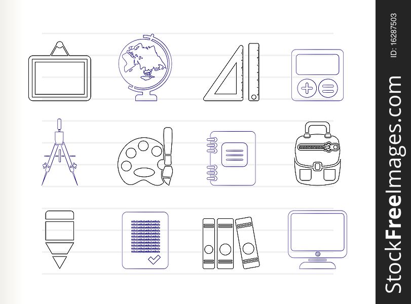 School and education icons - icon set