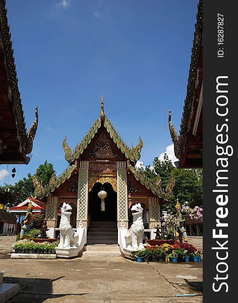 View point on Wat Prathad Doicome, Chiangmai, Thailand