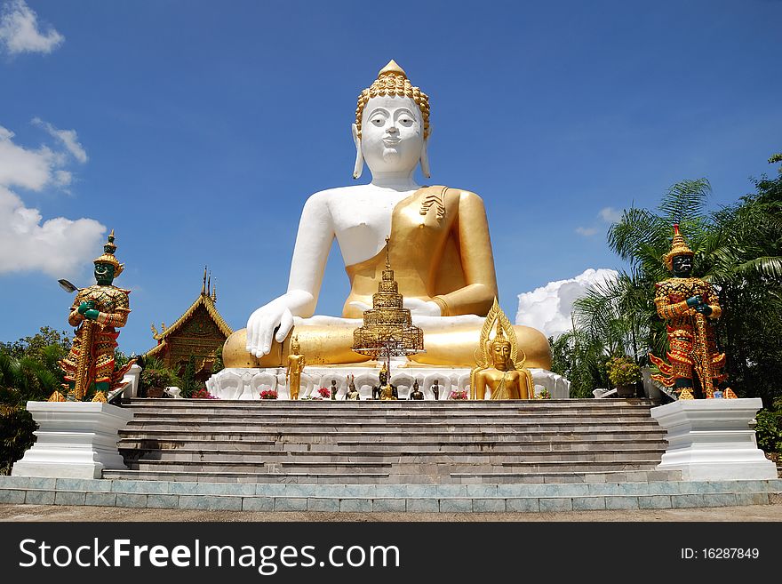 View point on Wat Prathad Doicome, Chiangmai, Thailand