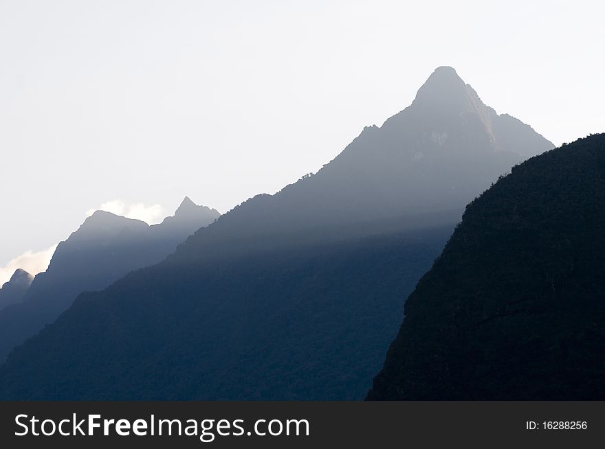 Sunset in the mountains