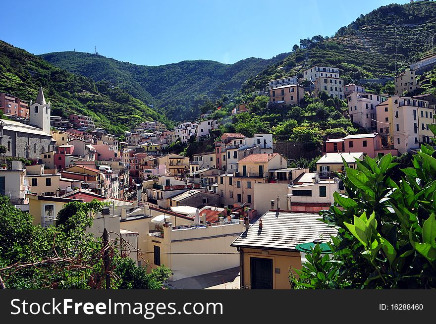 Colorfull houses in Riomaggiore, La Spezia. Colorfull houses in Riomaggiore, La Spezia