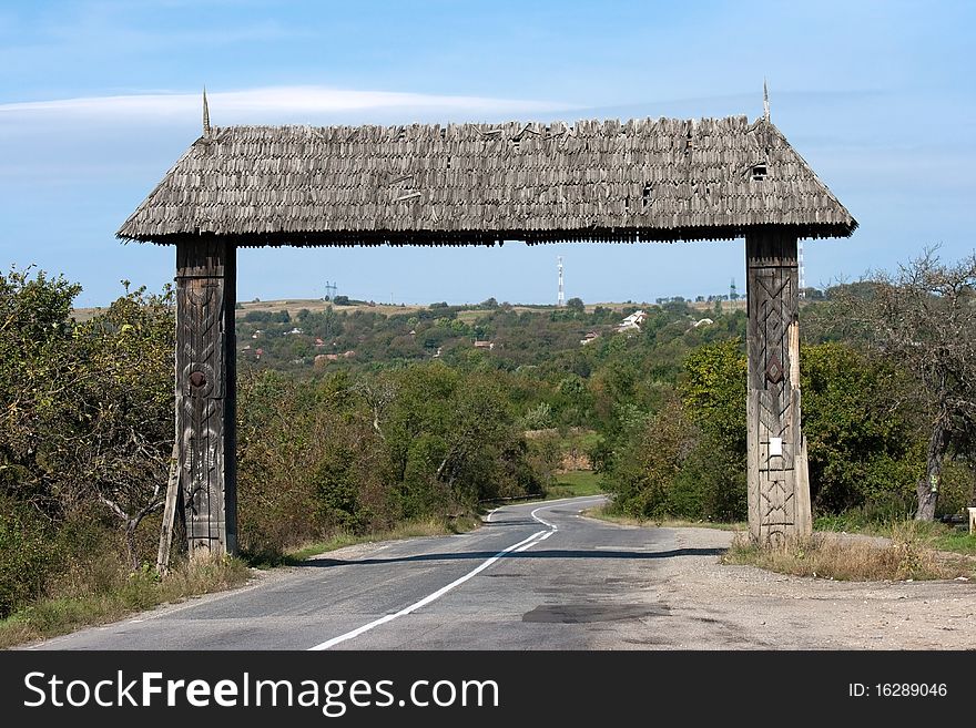 Entrance to the Maramures county. Entrance to the Maramures county
