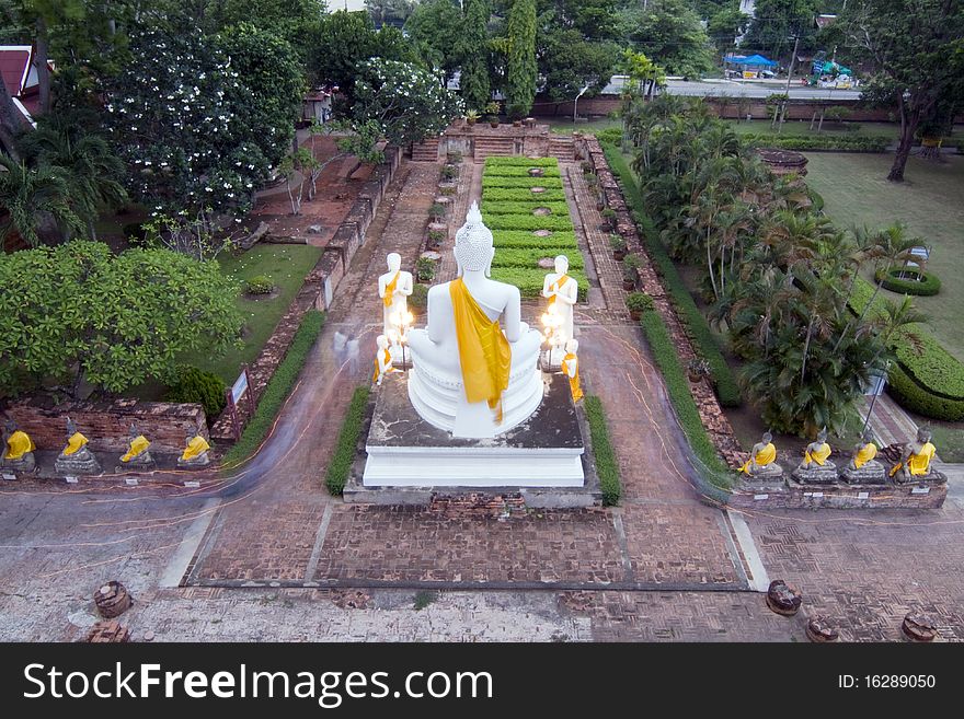 Stone Buddha statue at the Asian respect