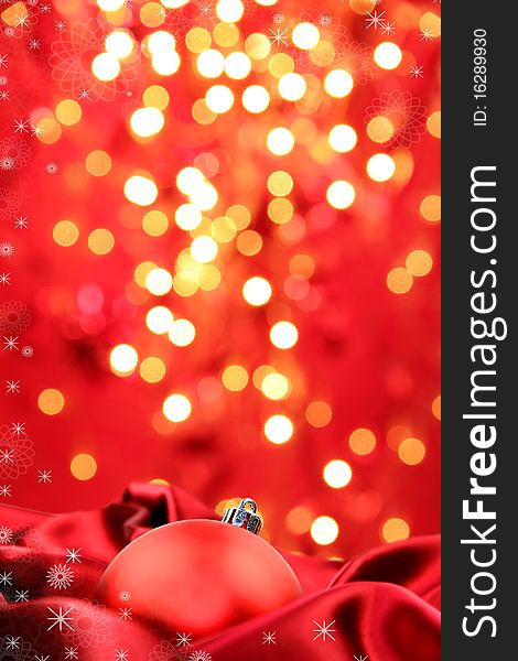 Christmas background with red balls
