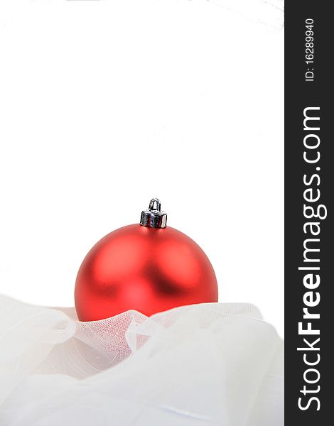 Christmas background with red ball