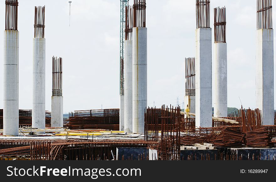 A view of the work site.