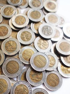 Hong Kong Ten Dollar Coins Stock Images