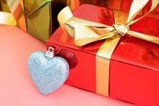 Several Multi-colored Gift Boxes Stock Photography