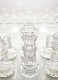 Glass Chess Stock Images