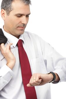 Businessman Showing Time On His Watch Stock Photography Businessman Showing Time On His Watch Stock Photography
