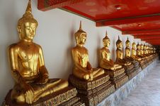 Buddha At Wat Pho Mangklaram Unblemished. Royalty Free Stock Images