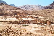 Great Temple, Ancient City Of Petra, Jordan Royalty Free Stock Photography