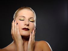Sexy Woman Face With Bright Make-up Stock Photography Sexy Woman Face With Bright Make-up Stock Photography