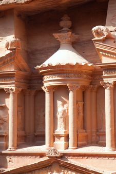 Detaiil Of Treasury (Al-Khazneh) In Petra Royalty Free Stock Photos Detaiil Of Treasury (Al-Khazneh) In Petra Royalty Free Stock Photos