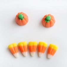 Scary Face Of Halloween Candy Corn Royalty Free Stock Photography Scary Face Of Halloween Candy Corn Royalty Free Stock Photography