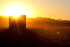 Haystack At Sunset Stock Images Haystack At Sunset Stock Images