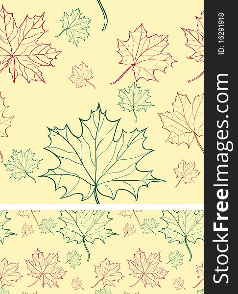 Seamless background with maple leaves