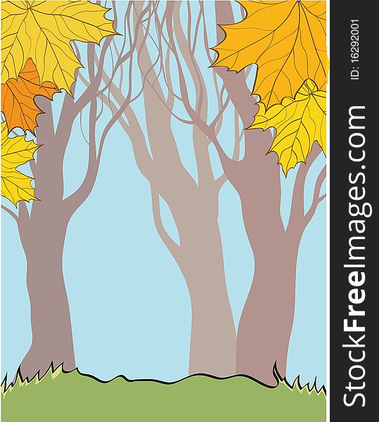 Background With Autumn Elements