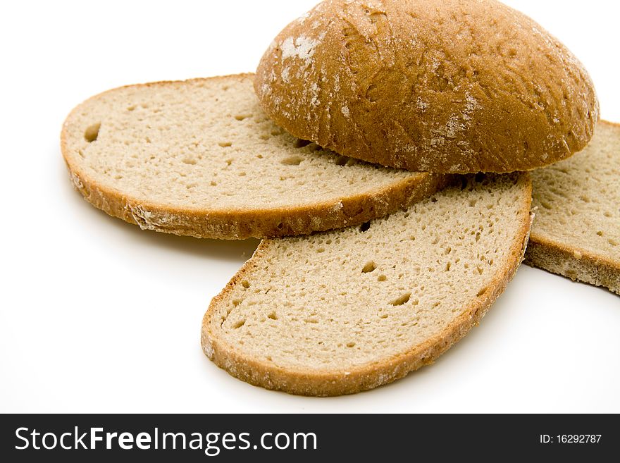 Baked foods wheat bread cut