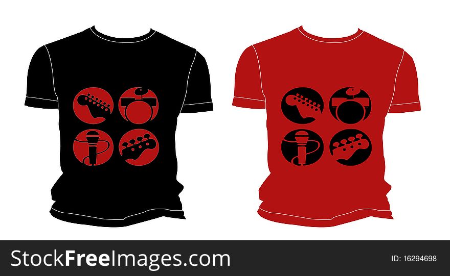 T-shirt black and red for boys