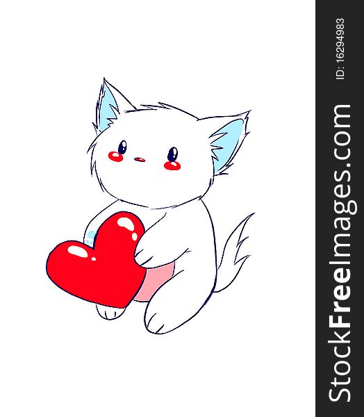 Kitten With A Heart