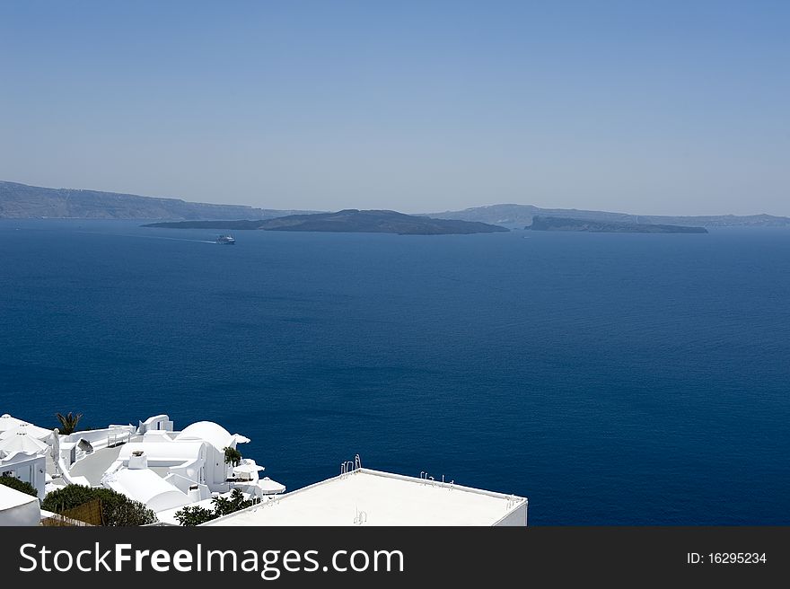 Gorgeous view of romantic Santorini