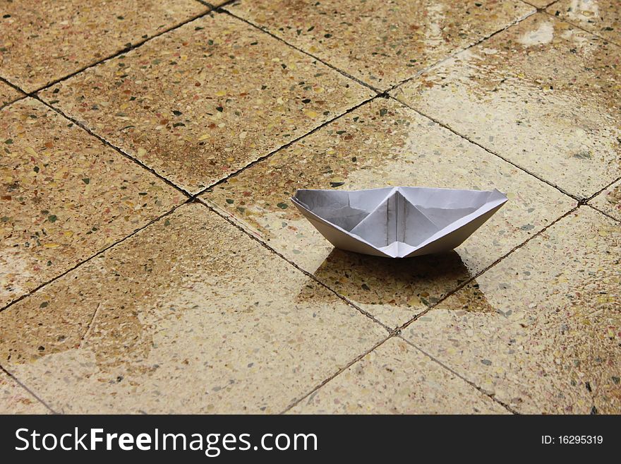 Paper Boat on Porch